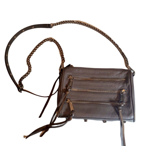 Rebecca Minkoff Handbags - 🔥 SALE! Rebecca Minkoff -  Leather Taupe Zippered Crossbody purse.